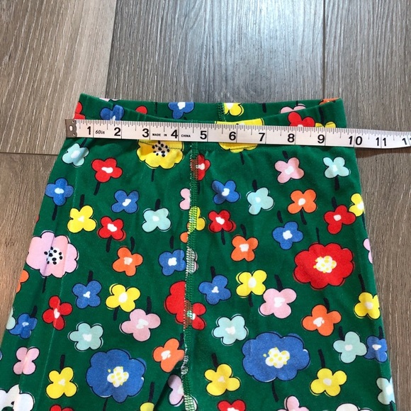 Hanna Andersson Green Floral Pajama Set Winter Long Sleeve Girls Size 120 US 6-7 - Picture 8 of 12